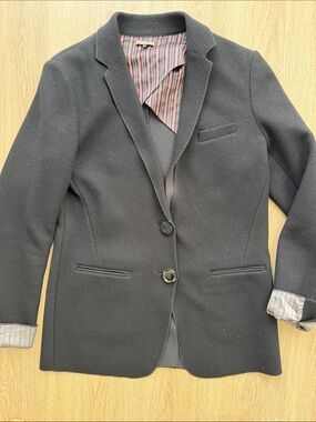 Maliparmi Wool Cashmere Black Blazer Jacket Italy Size 44